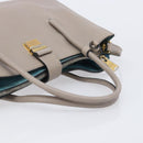 Miu Miu Hand Bag Leather 2way Gray Gold Auth 204830A-7