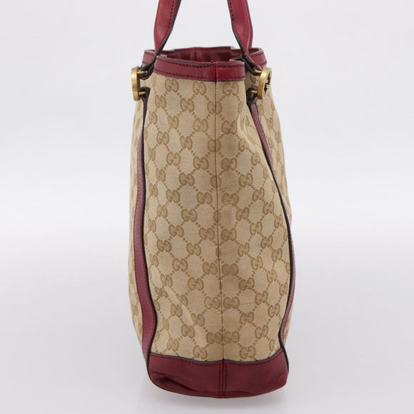 GUCCI GG Canvas Miss GG Tote Bag Beige Gold 342591 Auth 204831