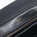 CELINE Trapeze Hand Bag Leather 2way Light Blue Gold Auth 204832V-25