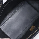 CELINE Trapeze Hand Bag Leather 2way Light Blue Gold Auth 204832V-10