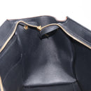 CELINE Trapeze Hand Bag Leather 2way Light Blue Gold Auth 204832V-26