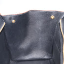 CELINE Trapeze Hand Bag Leather 2way Light Blue Gold Auth 204832V-27