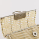 Salvatore Ferragamo Gancini Hand Bag Vinyl Clear Silver Auth 204833-10