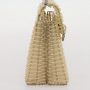 Salvatore Ferragamo Gancini Hand Bag Vinyl Clear Silver Auth 204833-5
