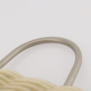 Salvatore Ferragamo Gancini Hand Bag Vinyl Clear Silver Auth 204833-14