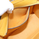 CELINE Luggage Nano Hand Bag Leather 2way Yellow Gold Auth 204834M-23