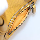 CELINE Luggage Nano Hand Bag Leather 2way Yellow Gold Auth 204834M-24