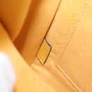 CELINE Luggage Nano Hand Bag Leather 2way Yellow Gold Auth 204834M-25
