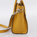 CELINE Luggage Nano Hand Bag Leather 2way Yellow Gold Auth 204834M-5