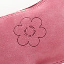 Miu Miu Shoulder Bag Suede Pink Silver Auth 204837A-25