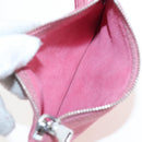Miu Miu Shoulder Bag Suede Pink Silver Auth 204837A-27