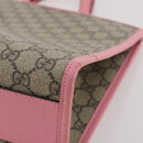 GUCCI GG Supreme Children's Hand Bag PVC Beige 630589 Auth 204842A-21