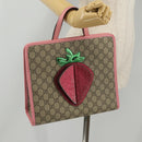 GUCCI GG Supreme Children's Hand Bag PVC Beige 630589 Auth 204842A-27