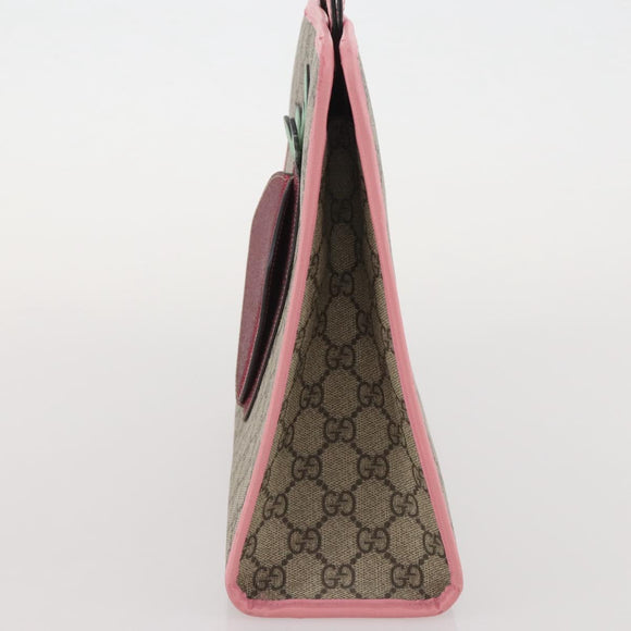 GUCCI GG Supreme Children's Hand Bag PVC Beige 630589 Auth 204842A
