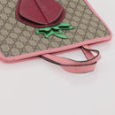 GUCCI GG Supreme Children's Hand Bag PVC Beige 630589 Auth 204842A-8