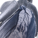 BURBERRY Shoulder Bag Leather Black Silver Auth 204846-17