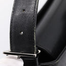 BURBERRY Shoulder Bag Leather Black Silver Auth 204846-21
