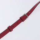 LOEWE Shoulder Bag Leather Red Gold Auth 204848-17