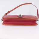 LOEWE Shoulder Bag Leather Red Gold Auth 204848-7