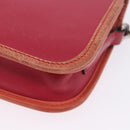 LOEWE Shoulder Bag Leather Red Gold Auth 204848-21