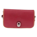 LOEWE Shoulder Bag Leather Red Gold Auth 204848-13