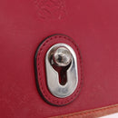 LOEWE Shoulder Bag Leather Red Gold Auth 204848-24