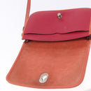 LOEWE Shoulder Bag Leather Red Gold Auth 204848-25