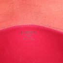 LOEWE Shoulder Bag Leather Red Gold Auth 204848-28