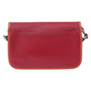 LOEWE Shoulder Bag Leather Red Gold Auth 204848-2