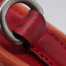 LOEWE Shoulder Bag Leather Red Gold Auth 204848-34