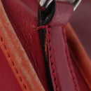 LOEWE Shoulder Bag Leather Red Gold Auth 204848-11