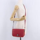 LOEWE Shoulder Bag Leather Red Gold Auth 204848-35