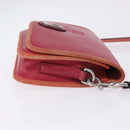 LOEWE Shoulder Bag Leather Red Gold Auth 204848-3