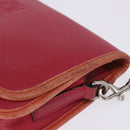 LOEWE Shoulder Bag Leather Red Gold Auth 204848-4