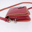 LOEWE Shoulder Bag Leather Red Gold Auth 204848-5
