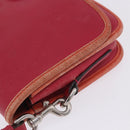 LOEWE Shoulder Bag Leather Red Gold Auth 204848-6