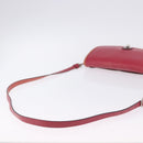 LOEWE Shoulder Bag Leather Red Gold Auth 204848-9