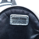 Miu Miu Matelasse Chain Shoulder Bag Leather 2way Silver Auth 204852M-13