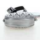 Miu Miu Matelasse Chain Shoulder Bag Leather 2way Silver Auth 204852M-16