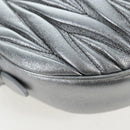 Miu Miu Matelasse Chain Shoulder Bag Leather 2way Silver Auth 204852M-19