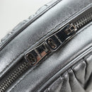 Miu Miu Matelasse Chain Shoulder Bag Leather 2way Silver Auth 204852M-22