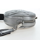Miu Miu Matelasse Chain Shoulder Bag Leather 2way Silver Auth 204852M-4