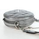 Miu Miu Matelasse Chain Shoulder Bag Leather 2way Silver Auth 204852M-5