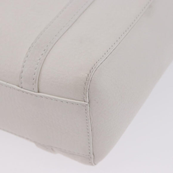 BALENCIAGA Everyday XXS Hand Bag Leather 2way White Silver 551815 Auth 204853A