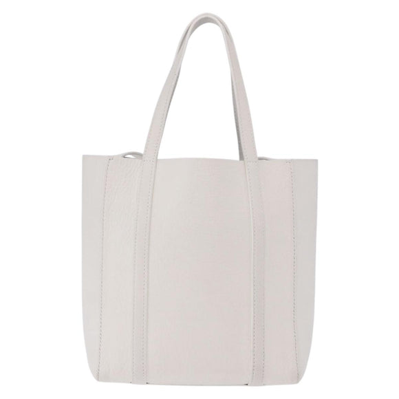 BALENCIAGA Everyday XXS Hand Bag Leather 2way White Silver 551815 Auth 204853A