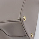 PRADA Galleria Hand Bag Safiano 2way Gray Gold Tone Auth 204854SAV-18