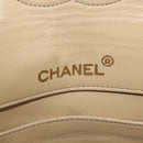 CHANEL Matelasse Chain Shoulder Bag Lamb Skin Beige Gold CC Auth 204855A-26