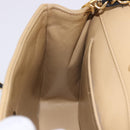 CHANEL Matelasse Chain Shoulder Bag Lamb Skin Beige Gold CC Auth 204855A-28