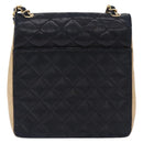 CHANEL Matelasse Chain Shoulder Bag Lamb Skin Beige Gold CC Auth 204855A-2