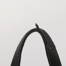 LOEWE Hand Bag Leather Black Gold Auth 204858-10